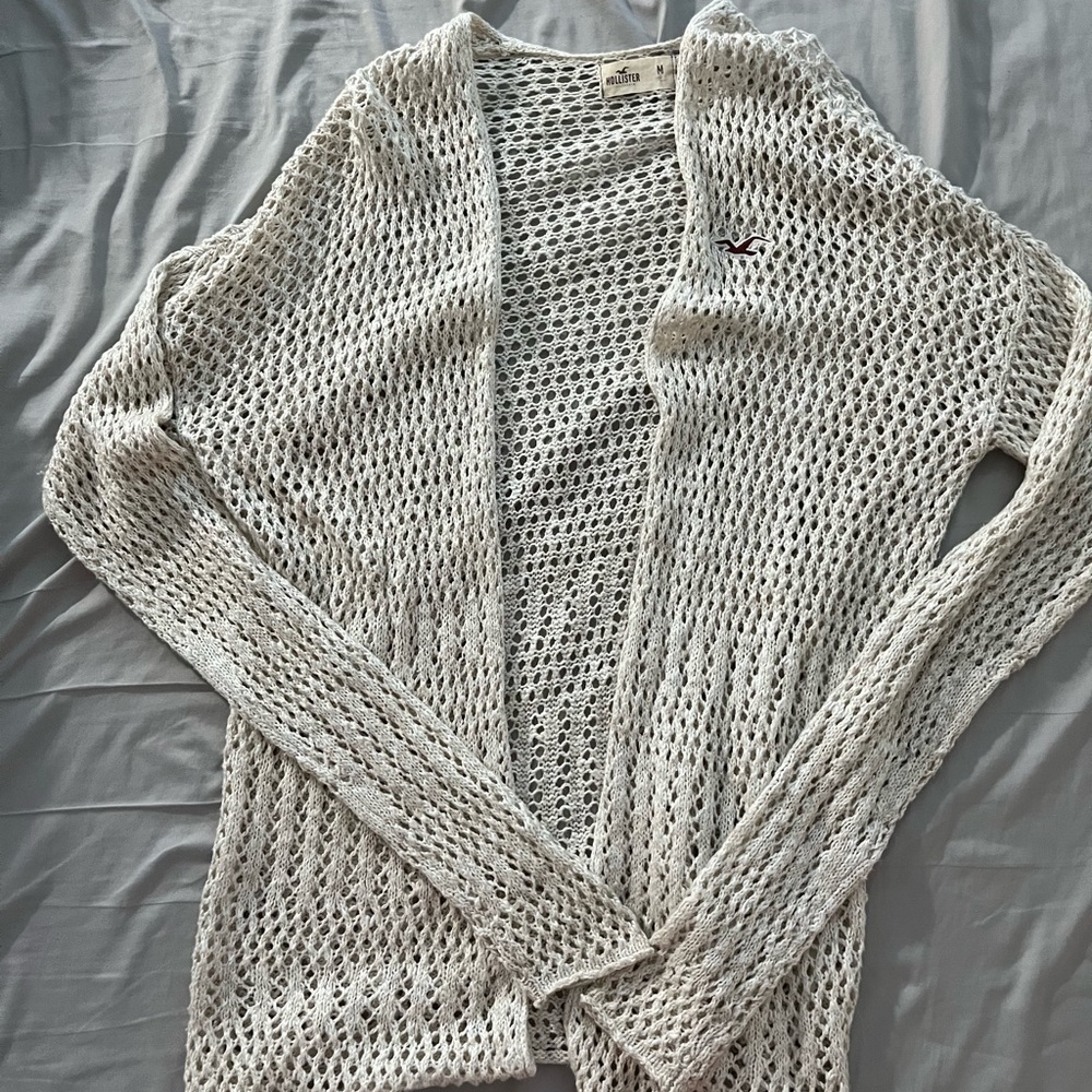 Hollister Open Knit Net Cardigan